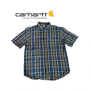 Carhartt Relaxed Fit Short Sleeve Plaid Button Up Shirt Men’s Size Large Casual
